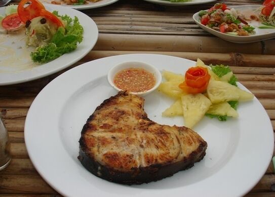 Shark Fleesch Steak mat Ananas fir Potenz